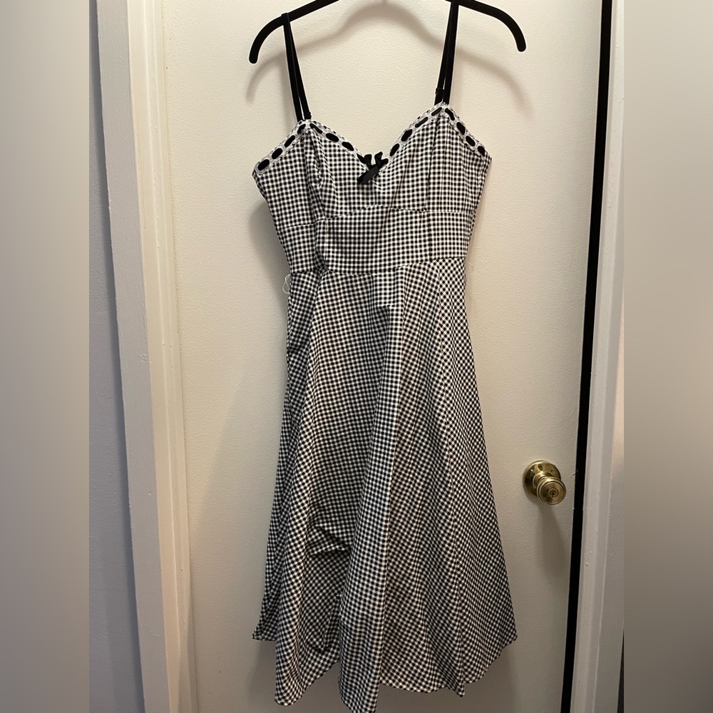 Unique Vintage x Micheline Pitt gingham swing dress